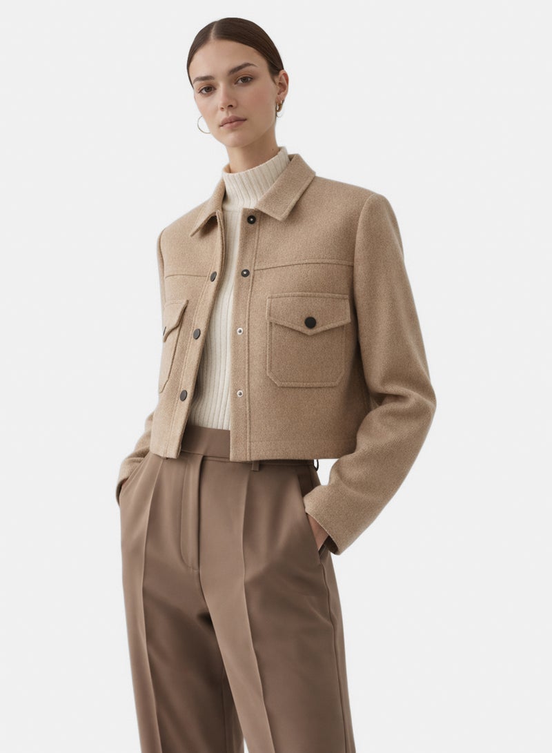 Women’s Cropped Winter Jacket – Premium Classic Style